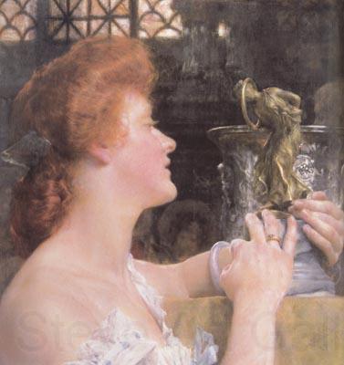 Alma-Tadema, Sir Lawrence The Golden Hour (mk23) Norge oil painting art